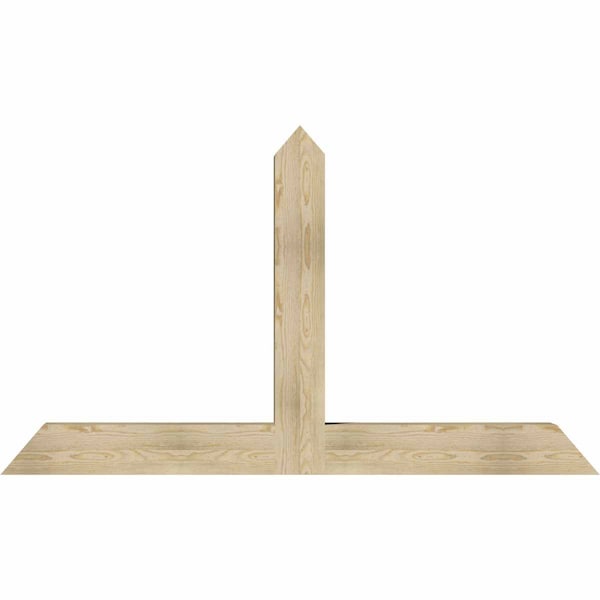 Ekena Millwork Portland Rough Sawn Timber Gable Bracket, Douglas Fir, 72"W x 42"H x 6"D x 6"F, 14/12 Pitch GBW072X42X0606POR00RDF - main
